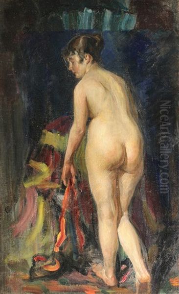 Russian Beauty Oil Painting by Vitaly Gavrilovich Tikhov