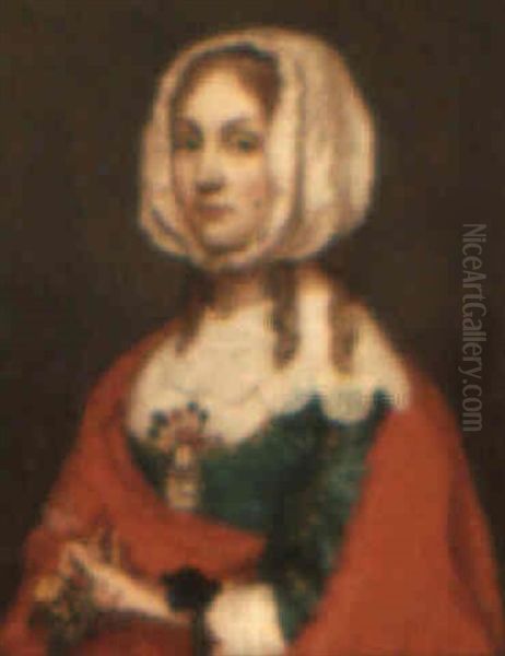 Portrait Of A Lady Wearing A Cloak by Gillis van Tilborgh the Elder