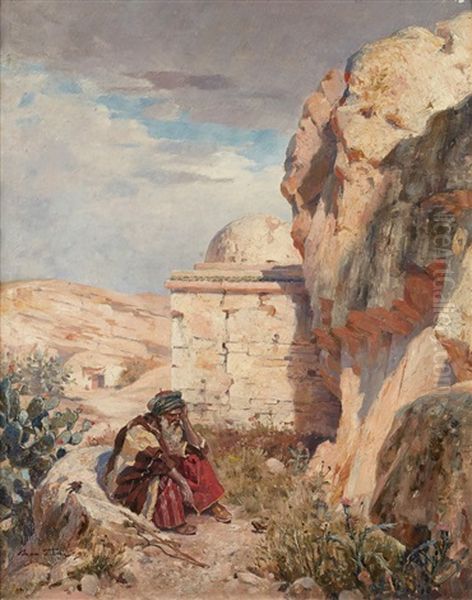 Dans Le Desert Oil Painting by Karl Max Tilke