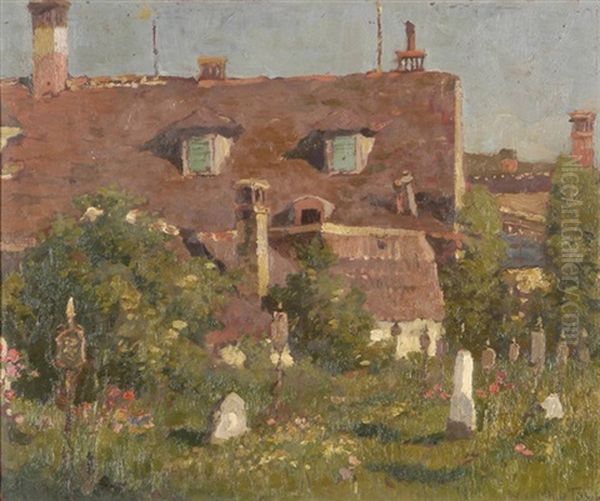 Alter Friedhof Von Wulflingen Oil Painting by Karl Max Tilke