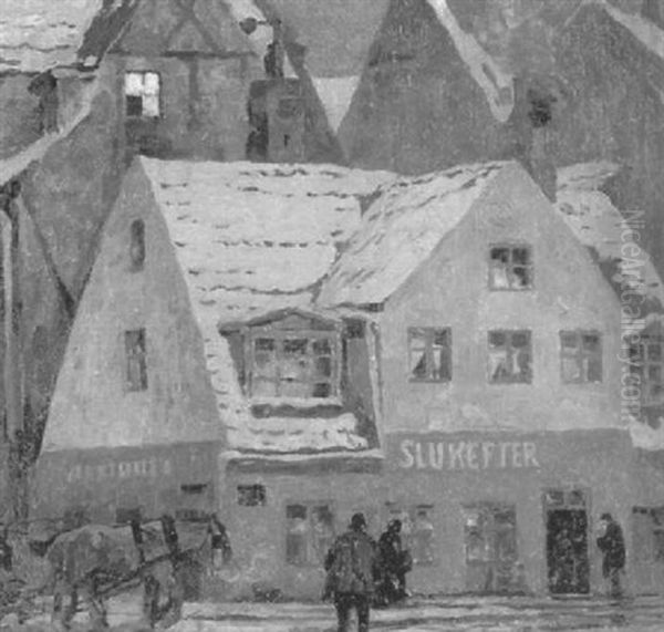 Altes Wirtshaus In Kopenhagen Oil Painting by Karl Max Tilke