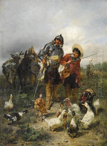 The Looting Oil Painting by Johann Till