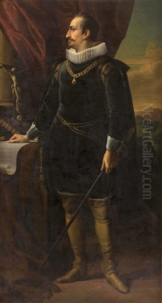 Bildnis Von Kaiser Ferdinand Ii Oil Painting by Leopold Till