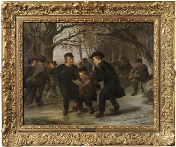 Wintervergnugen Oil Painting by Leopold Till