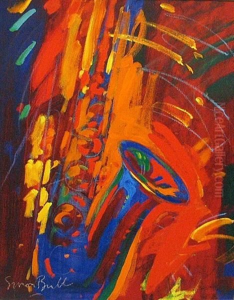 Untitled Abstraction Oil Painting by Simon Brelet