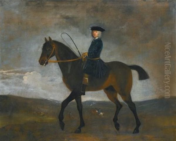 Portrait Of A Gentleman On Horseback Oil Painting by Peter Tillemans