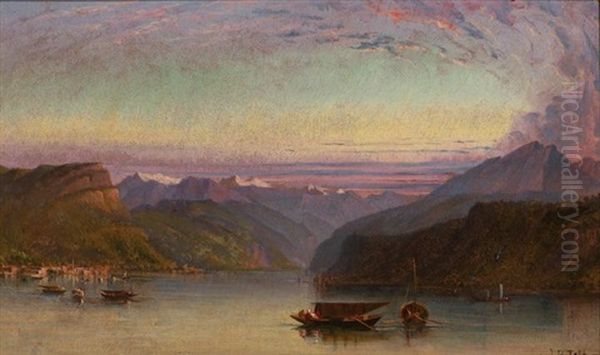 View Of Lake Como Oil Painting by John Rollin Tilton