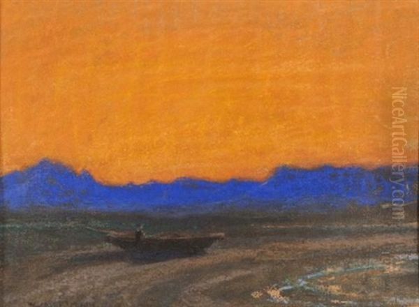 Dusk Oil Painting by William Mitcheson Timlin