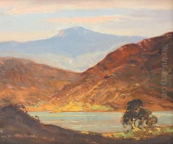 A River Through A Mountainous Landscape by William Mitcheson Timlin