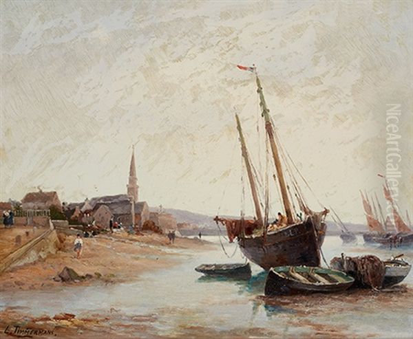 La Maree Basse En Normandie Oil Painting by Louis Etienne Timmermans