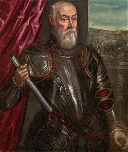 Portrait Of A Venetian General Oil Painting by  Tintoretto