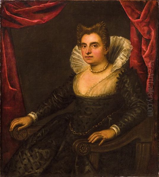 Portrait Of A Seated Lady Oil Painting by  Tintoretto