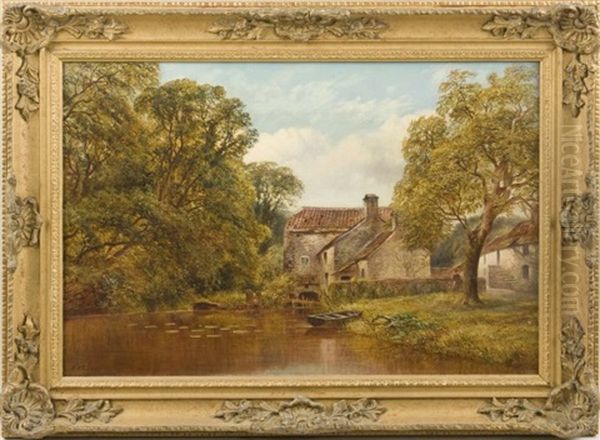 Mill Pond Oil Painting by William Vivian Tippet