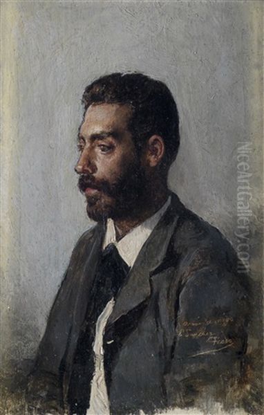 Retrato De Emilio Sanchez Perrier Oil Painting by Fernando Tirado