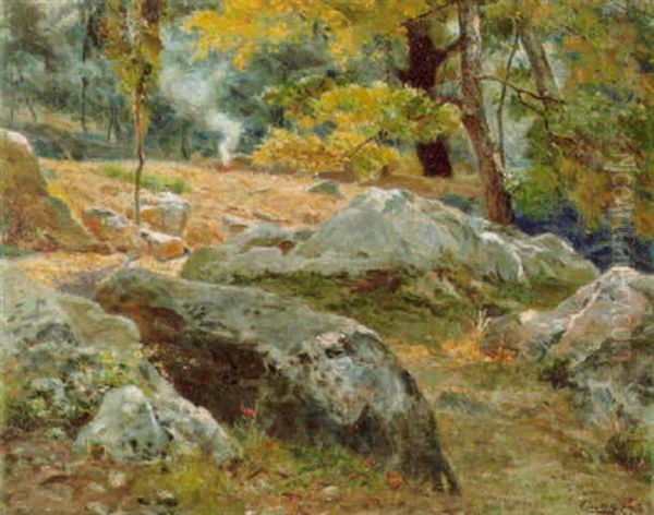 Nel Bosco Oil Painting by Cesare Tiratelli