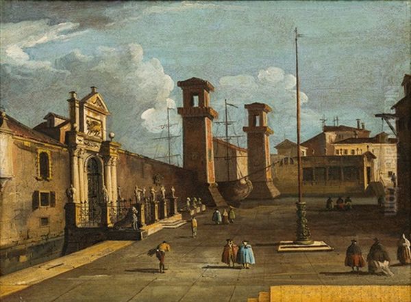 Entrance To The Arsenal In Venice by Francesco Tironi