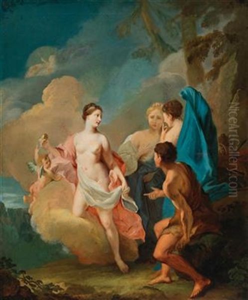 The Judgement Of Paris Oil Painting by Johann Heinrich Tischbein the Elder