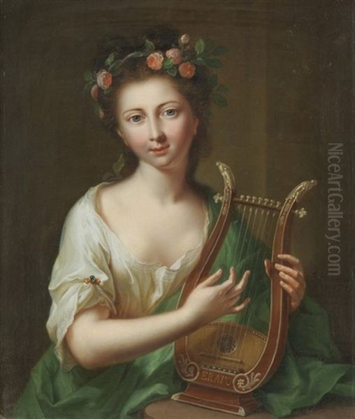 Bildnis Der Erato, Muse Der Liebesdichtung Oil Painting by Johann Heinrich Tischbein the Elder