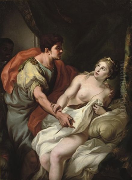 Tarquin And Lucretia Oil Painting by Johann Heinrich Tischbein the Younger