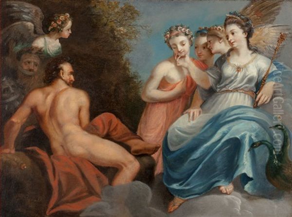 Juno And Vulcan Oil Painting by Anton Johann Tischbein