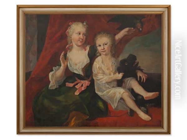 Two Sisters Oil Painting by Anton Wilhelm Tischbein