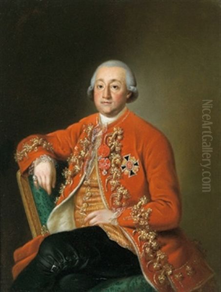 Bildnis Des Philipp Carl Freiherr Von Hoheneck(?) Oil Painting by Anton Wilhelm Tischbein