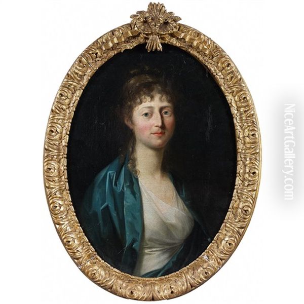 Portrait De Jeune Dame En Buste by Johann Friedrich August Tischbein