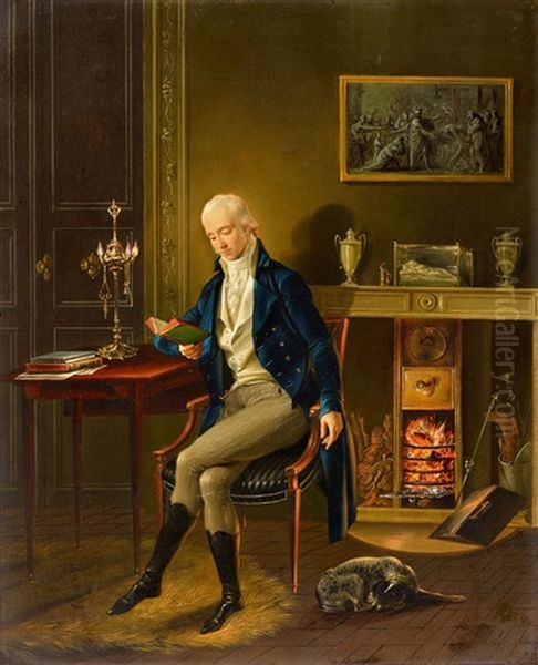 Portrait Of The Painter Joseph Dorffmeister Oil Painting by Johann Heinrich Wilhelm Tischbein