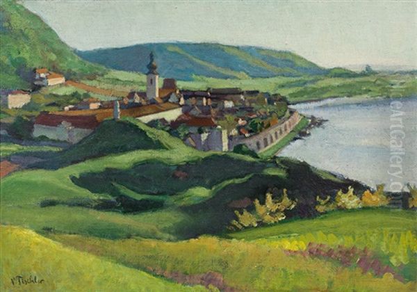 View On Hainburg A. D. Donau by Victor Tischler