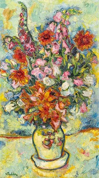 Blumenstraus In Vase by Victor Tischler