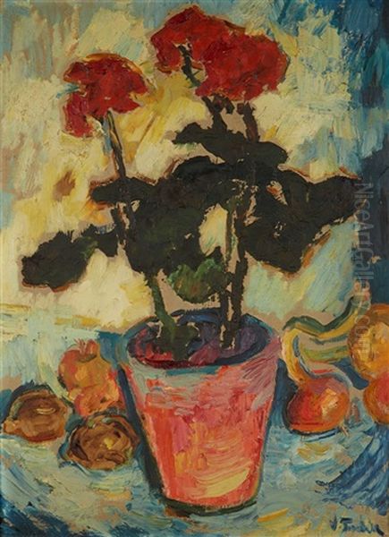 Nature Morte Aux Fleurs Oil Painting by Victor Tischler