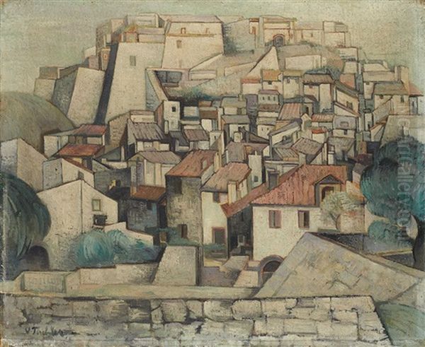 Vue De Collioure Oil Painting by Victor Tischler