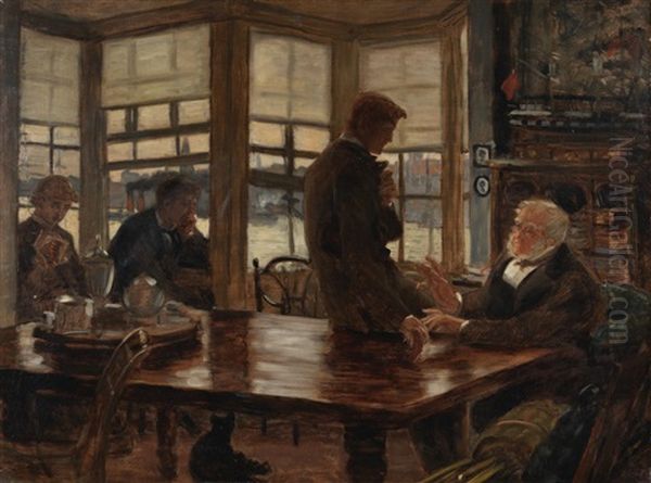 The Prodigal Son In Modern Life: The Departure; The Return Each Oil Painting by James Jacques Joseph Tissot