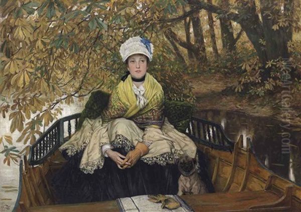 Waiting (also Known As In The Shallows) Oil Painting by James Jacques Joseph Tissot