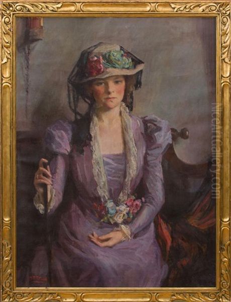 Lady In Lavender Oil Painting by Mary Bradish Titcomb