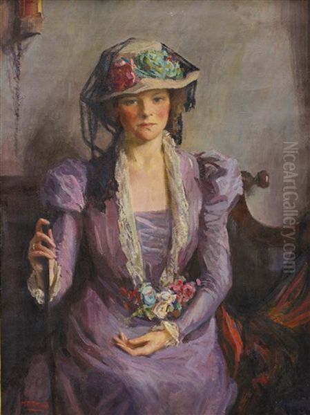 Lady In Lavender Oil Painting by Mary Bradish Titcomb