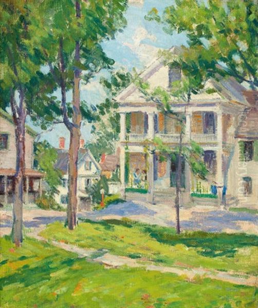 Village Green Oil Painting by Mary Bradish Titcomb