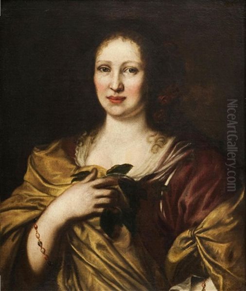 Portrait Of A Lady Half Oil Painting by  Titian