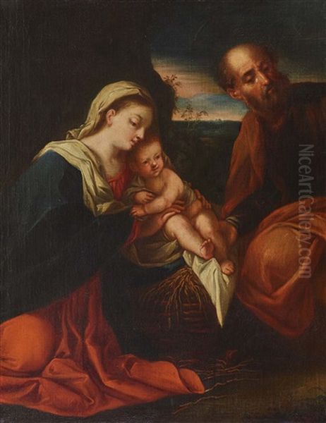 Holy Family Oil Painting by  Titian