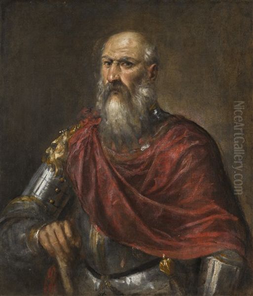 Portrait Of A Venetian Admiral, Possibly Francesco Duodo Oil Painting by  Titian