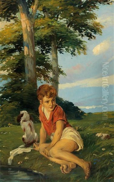 Daydreaming Oil Painting by Ettore Tito