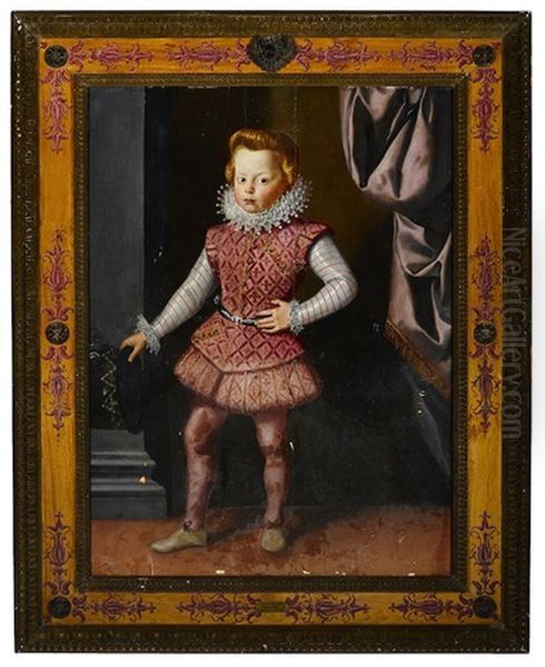 A Portrait Of A Young Boy, Full-length by Santi Di Tito