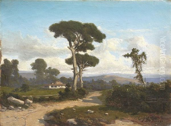 Paesaggio Oil Painting by Serafino de Tivoli