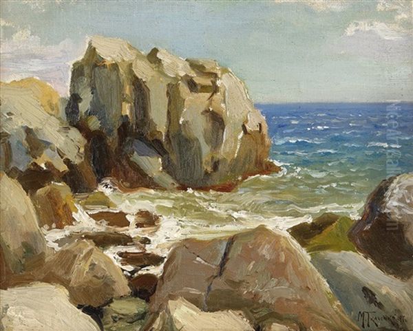 Crimean Seascape Oil Painting by Michail Stiepanovitch Tkatchenko