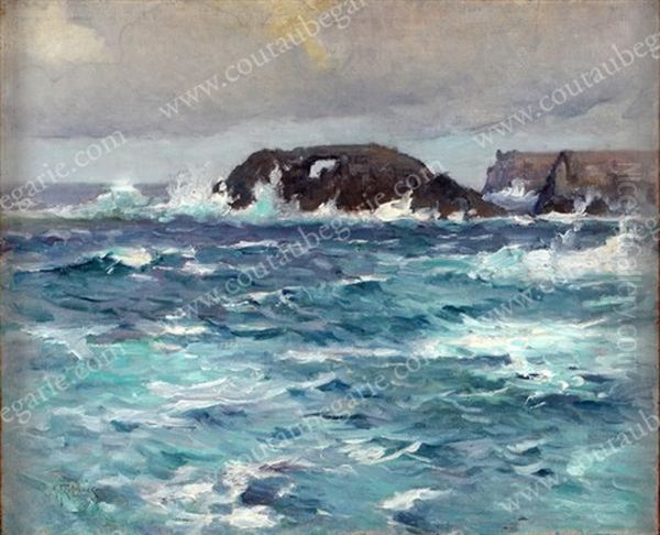 Marine Oil Painting by Michail Stiepanovitch Tkatchenko