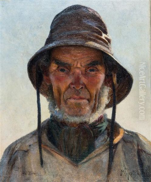 Portrait D'un Marin Du Touquet Oil Painting by Michail Stiepanovitch Tkatchenko