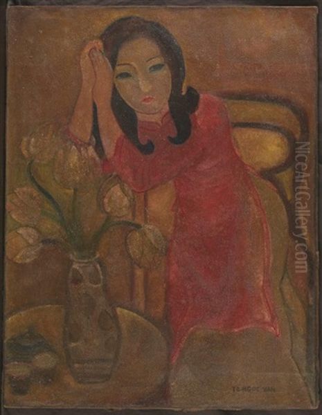 Portrait De Femme Oil Painting by  To Ngoc Van