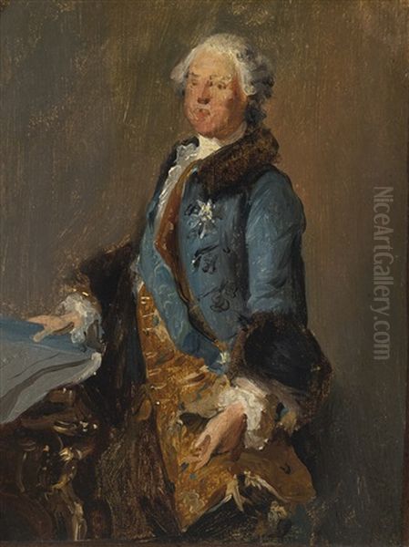 Portrait Of Abel Francois Poisson, Marquis De Marigny Oil Painting by Louis Tocque