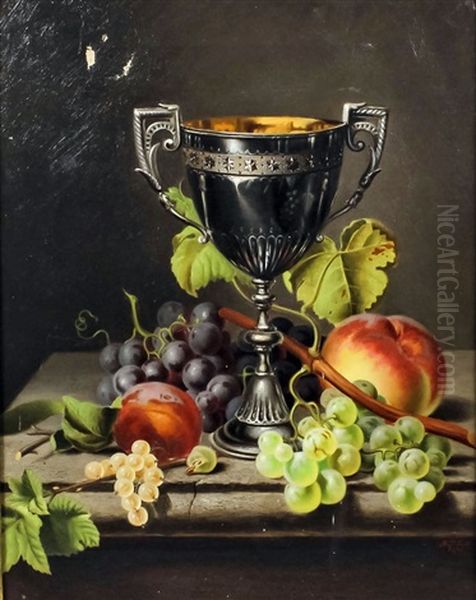 Silver Two-handled Prize Cup Oil Painting by Henry George Todd