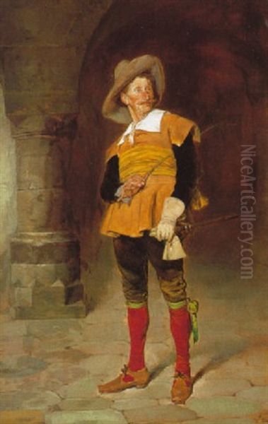 Mann In Historischer Tracht Oil Painting by Max Todt